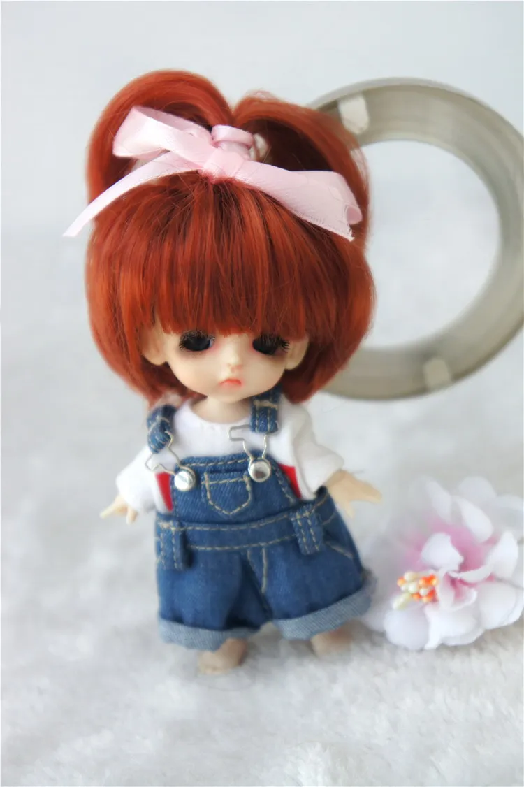 JD002 1/12 1/8 милый фонтан синтетический мохеровый BJD wigsuit для размера 3 4 дюйма 5 дюймов