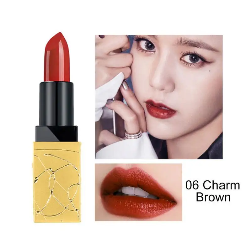 Водостойкая Увлажняющая помада для губ красная персиковая оранжевая макияжа| |