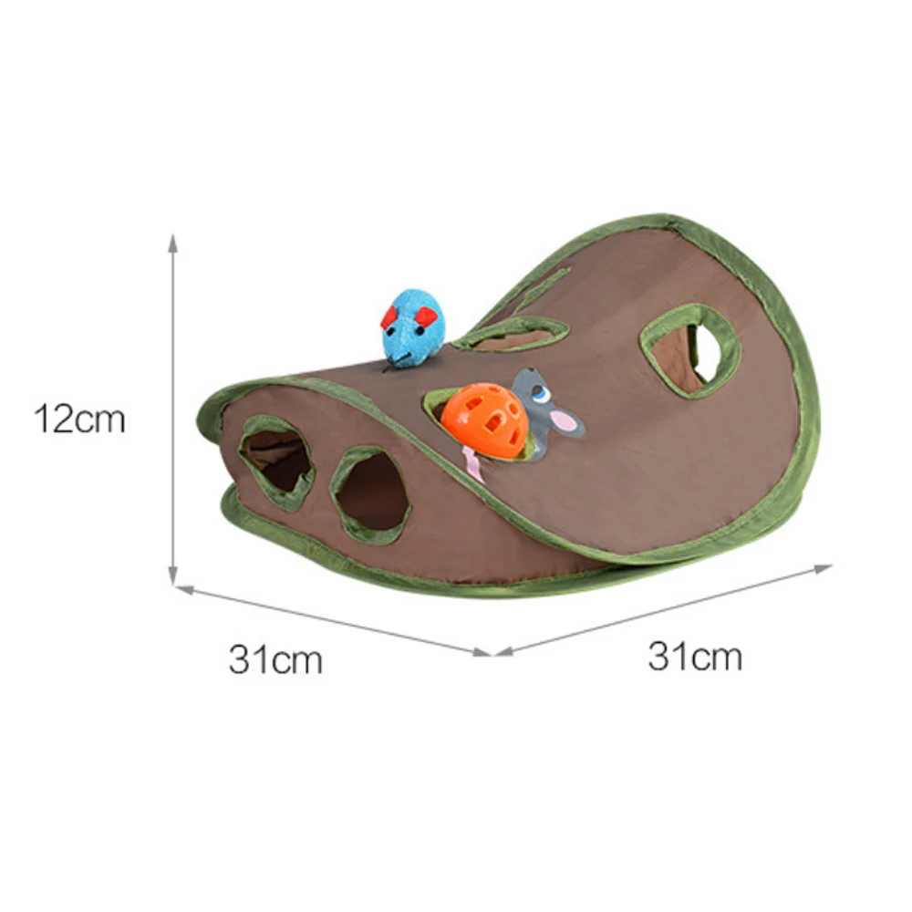 

Cat Toys Interactive Mouse Cat Toy with Bell Ball Hide Seek Mouse Hole Tent 9 Holes Cat Interactive Toy Pet Supplies