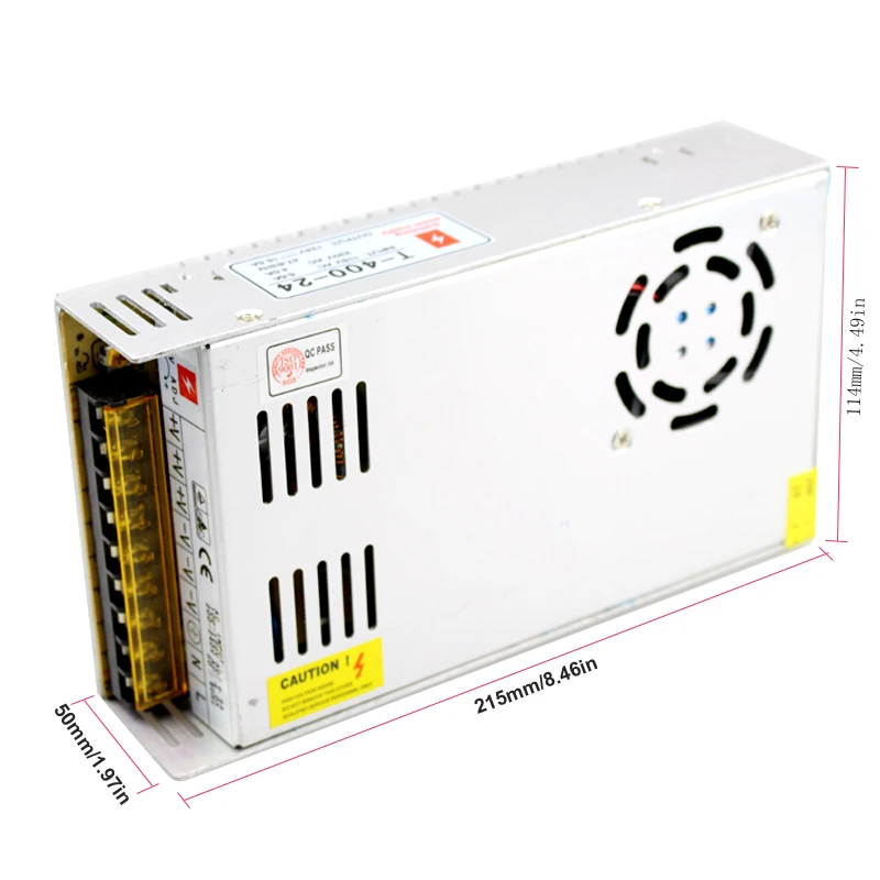 Фото 24V блок питания 16.5A 400W led трансформатор освещения ac dc Драйвер импульсного 24V блок питания 16.5A 400W led трансформатор освещения ac dc Драйвер импульсного