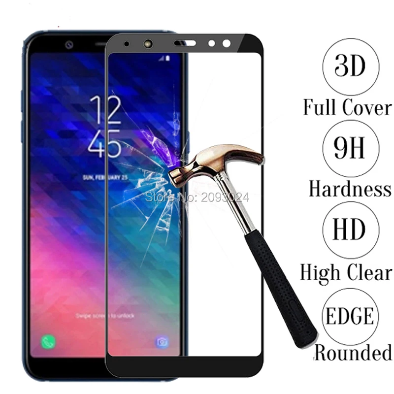 Закаленное защитное стекло на A5 2017 для Samsung A6 2018 Plus A8 Защитная пленка экрана J5 J6 A7 A3