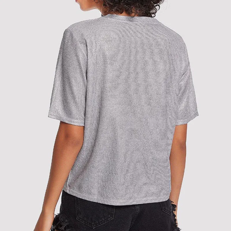 Модные женские футболки летний пуловер повседневные топы из полиэстера футболка