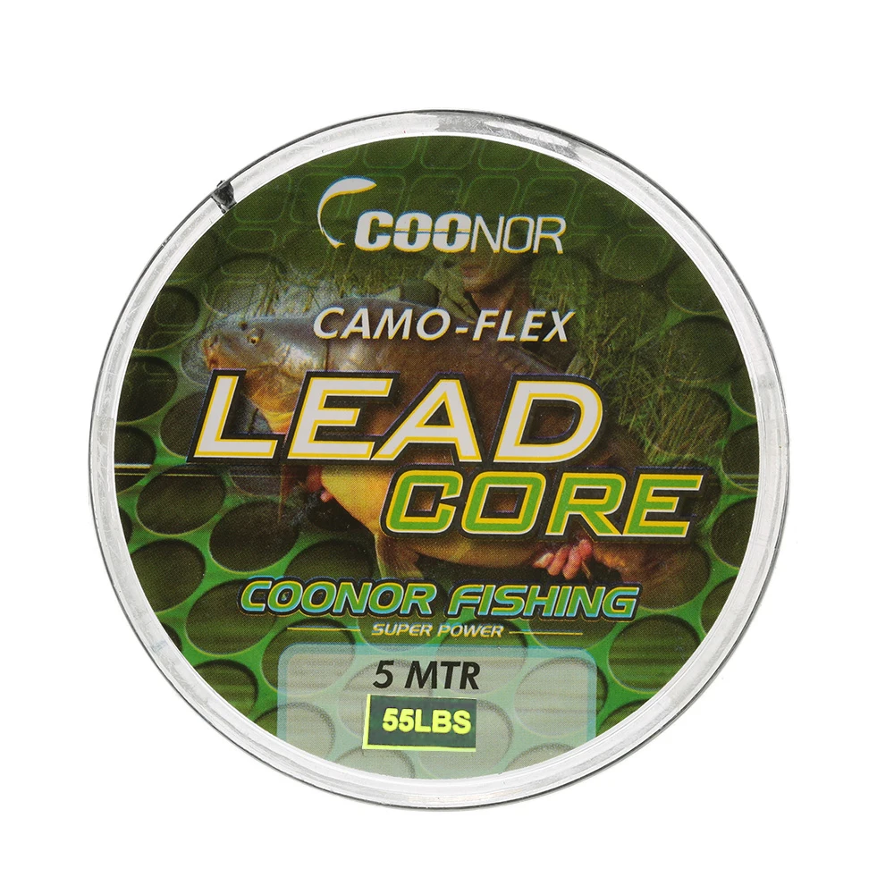 35lb / 45lb 55lb 5 м Leadcore Плетеный камуфляж Карп рыболовная леска для волос свинцовые