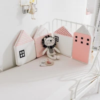4pcsset nordic baby bed bumper infant crib cushion baby protector newborn cot around pillows room decor for girl boy bedroom