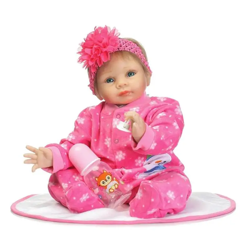 Кукла новорожденная NPK с большим цветком силиконовая игрушка для детей | Игрушки