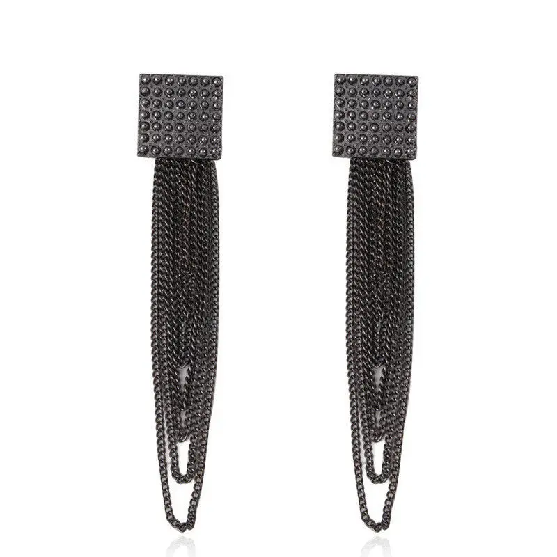 ZTMYHDHD Womens Earring Drop Dangle Exaggerated Tassels Metal Retro Statement Earrings For Anniversary Day Jewelry | Украшения и