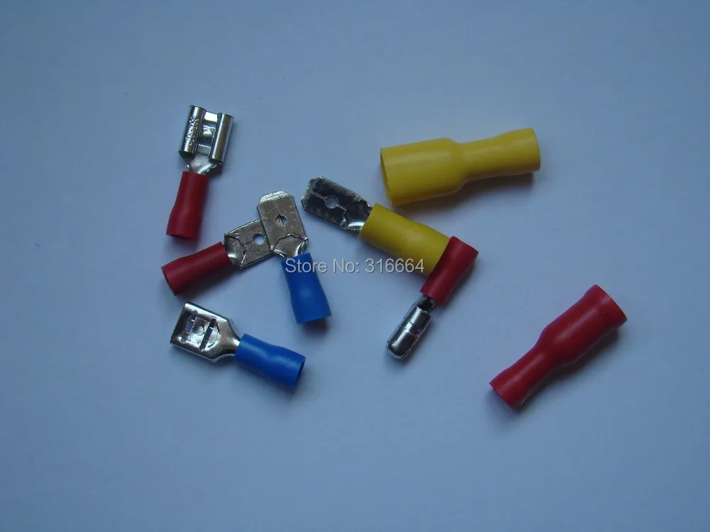 MDD5.5-250 FDFD5-250 женский изолированный Электрический обжимная Клемма для 4-6mm2 разъемы проводов кабеля разъем провода 100 шт./упак.? FDD
