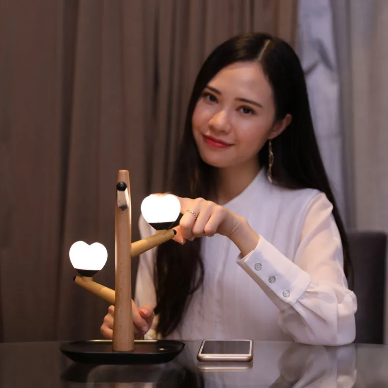 Magical Touch Control Love &amptree Led Eye Protection Desk Lamp Usb Recharg Separate Design Bedroom Atmosphere Night Light | Лампы и
