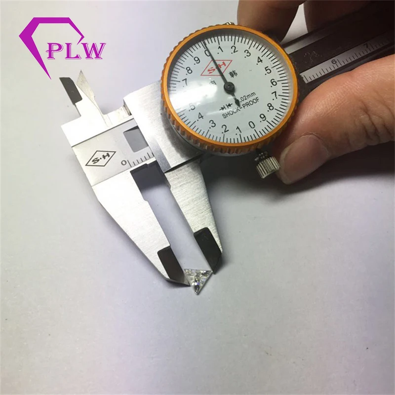 Оптовая цена 0 3 карат 4 мм D Цвет Треугольная огранка Муассанит Тест Положительный