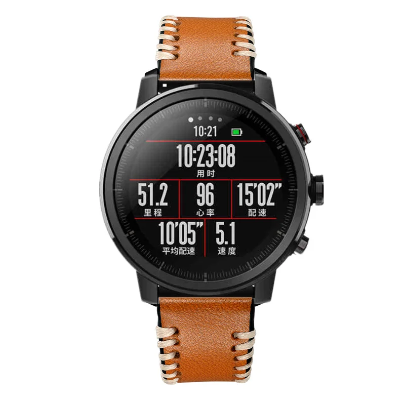 Ремешок из натуральной кожи для Samsung Gear S3 Sport S2 Huawei Watch 2 Pro Huami 20 или 22 мм|Ремешки
