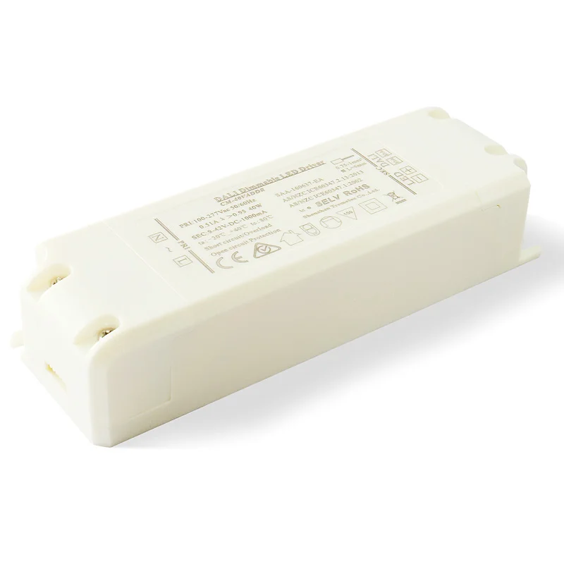 

30-42W DALI Dimming led driver transformer EMC LVD SELV isolation design 1.0A 30-42Vdc constant current dimming range 1-100%