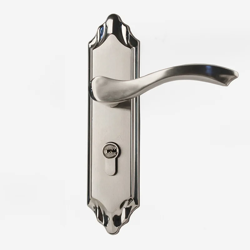 Door Lock Sets Furniture hardware indoor Stainless steel panel handle Handle lock Double tongue body | Обустройство дома