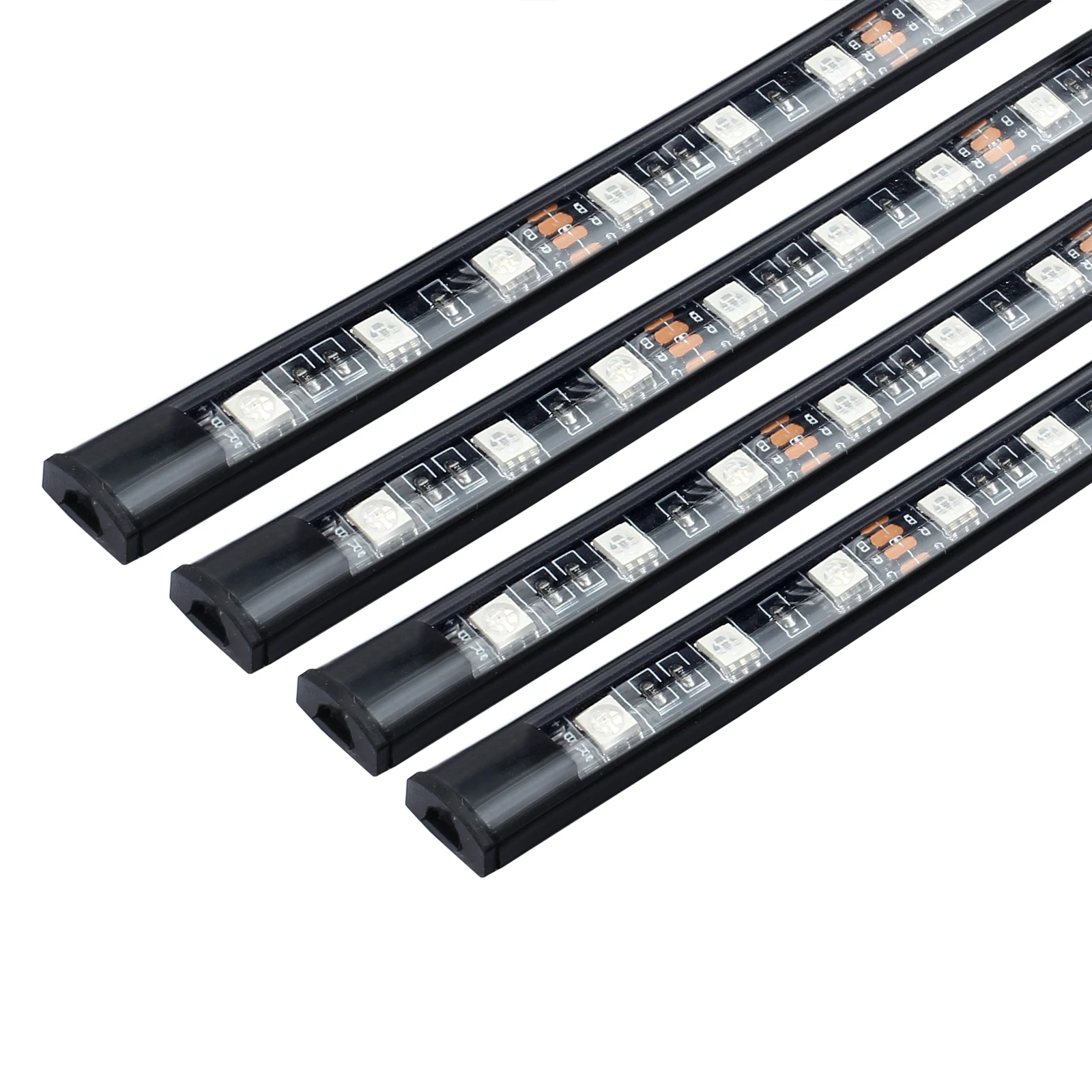 AUTOUTLET 4 шт. 12 В RGB LED 8 цветов полоса под автомобильную трубу подсвечивающая Система
