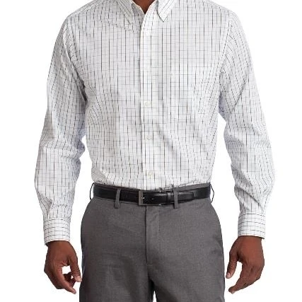 Port Authority S642 Tattersall Easy Care Long Sleeve Shirt Blue &amp Navy - Extra Large |