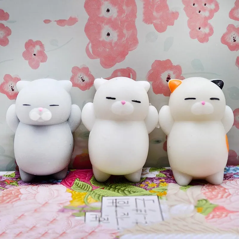3 шт. Mochi Squishy милые мини ленивые коты для беременных медленно поднимающаяся