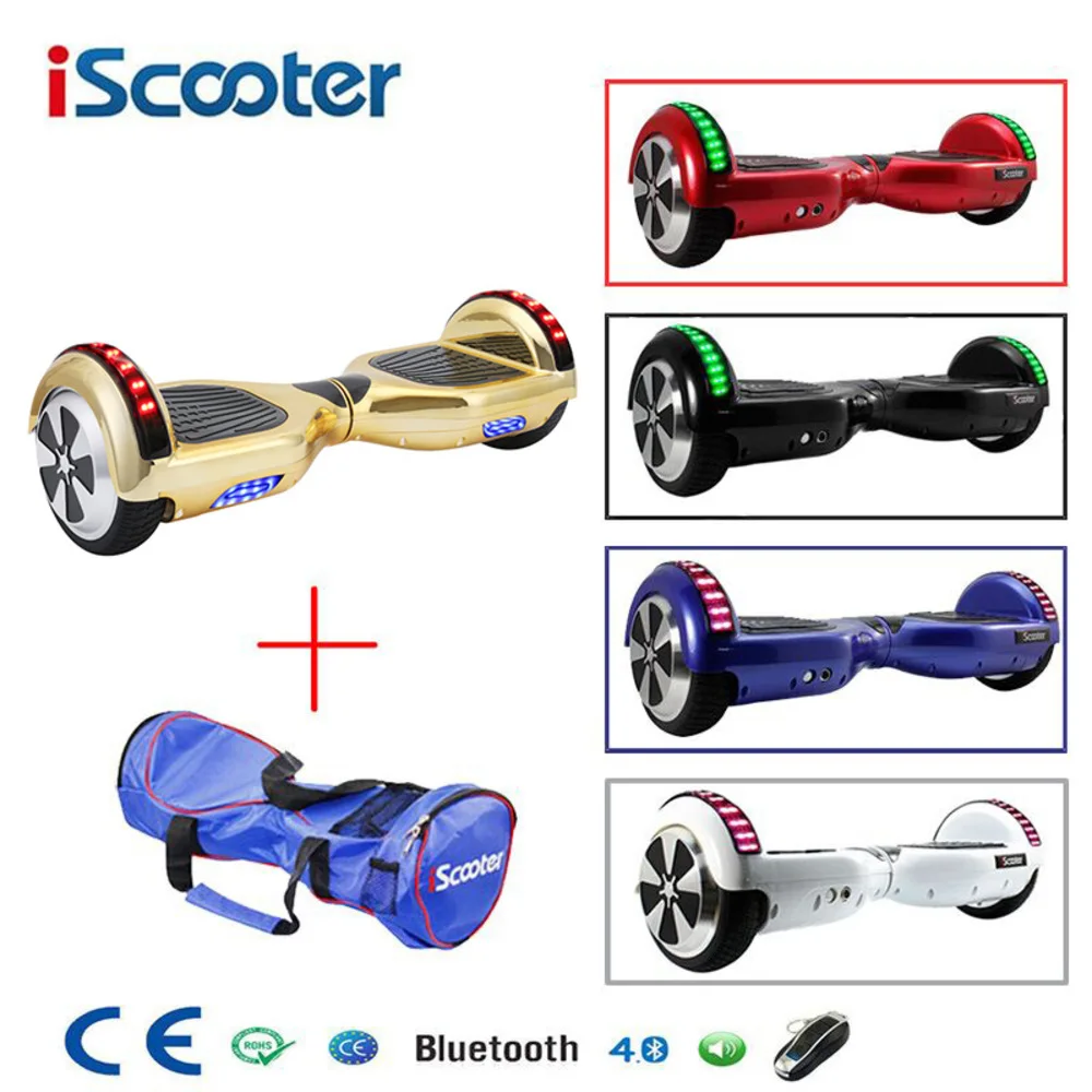 Iscooter Bluetooth Ховерборд самобалансирующийся 6 5 дюймов электрический скейтборд