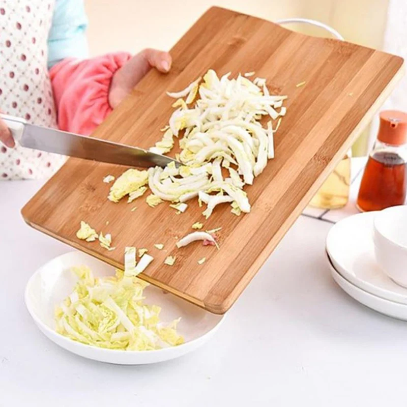 Прямоугольная бамбуковая разделочная доска для кухонной резки большая толстая