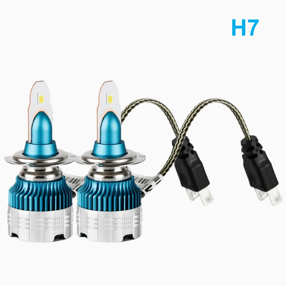 2шт H7 светодиодный лампы для фар H3 H4 H1 H11 H13 880 9004 9005 9006 9007 9012 Mi2 CSP Y19 автомобильный