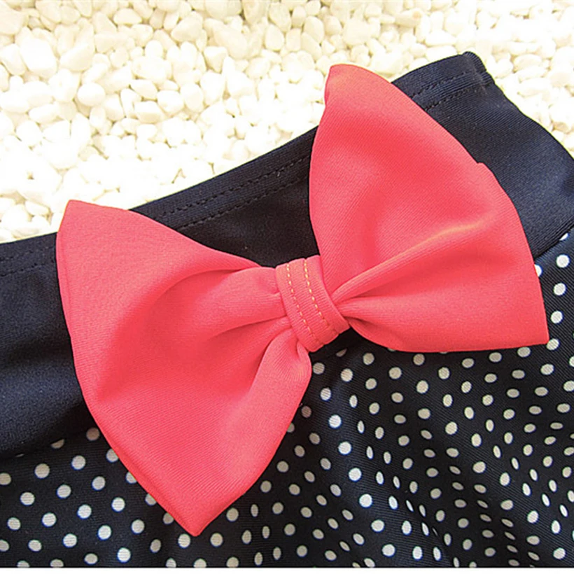 Baby girl bowknot&ampdot swimwear sweet 2 pcs sling tops+skirt students style beach pool wear ruffles swimming clothing 1-7Y | Мать и