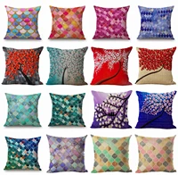 bohemian ethnic style pillow case throw pillowcase cotton linen printed pillow covers for office home textile