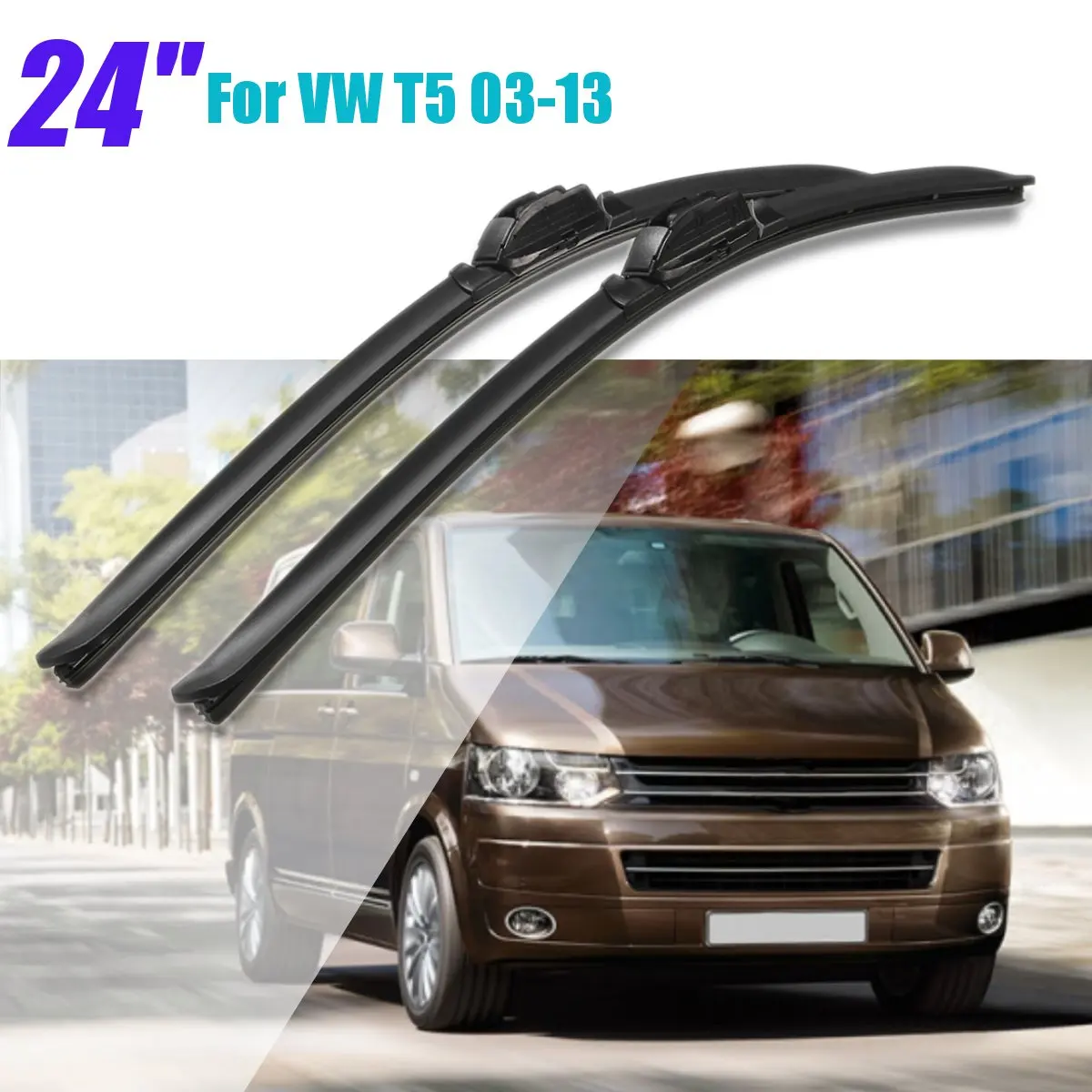4028224280004 пара передних стеклоочистителей 24 ''для VW Transporter T5 2003 2004 2005 2006 2007 2008 2009