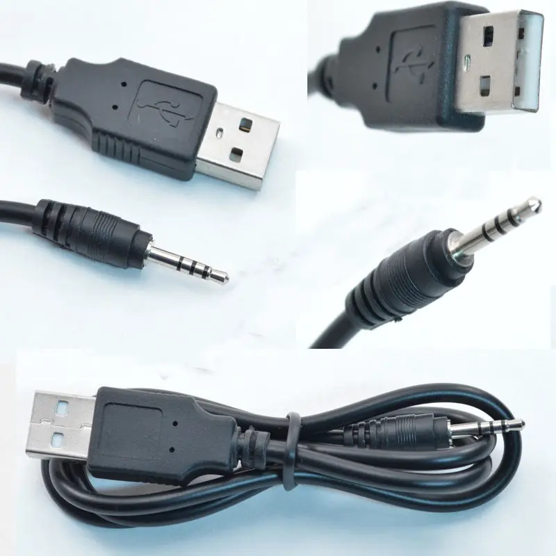 NoEnName_Nul Новый Перезаряжаемые USB до 2 5 мм 4-полюсный автоматический данных кабель