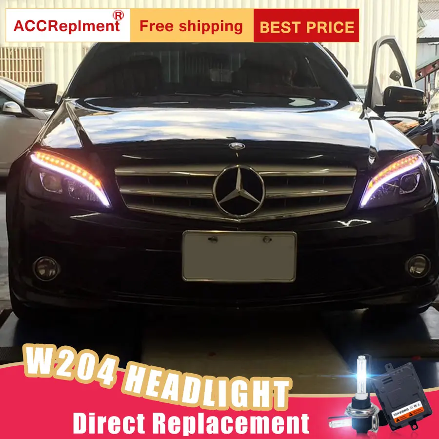 2 шт. светодиодный ные фары для Benz W204 2007 2011 Автомобильные ангельские глазки