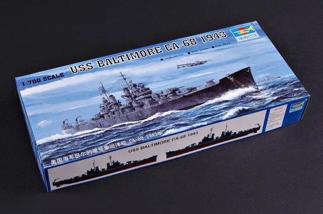 

Trumpeter Military Model 1/700 WarShip USS Baltimore Cruiser 1943 05724 Kit TH05290-SMT2
