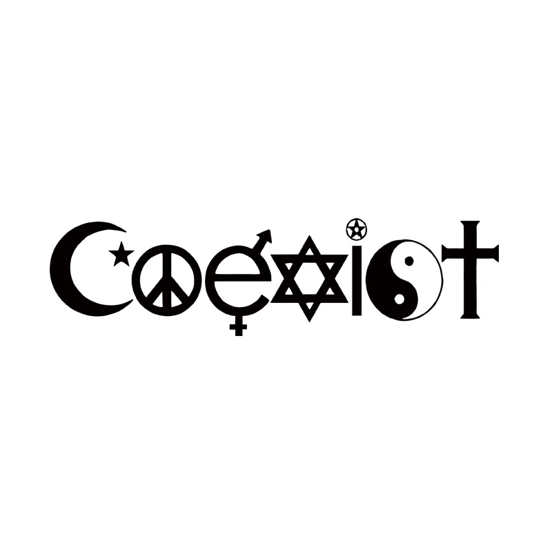 Прохладный Графика наклейка &quotCoexist&quot для автомобиля грузовика бампер Стикеры