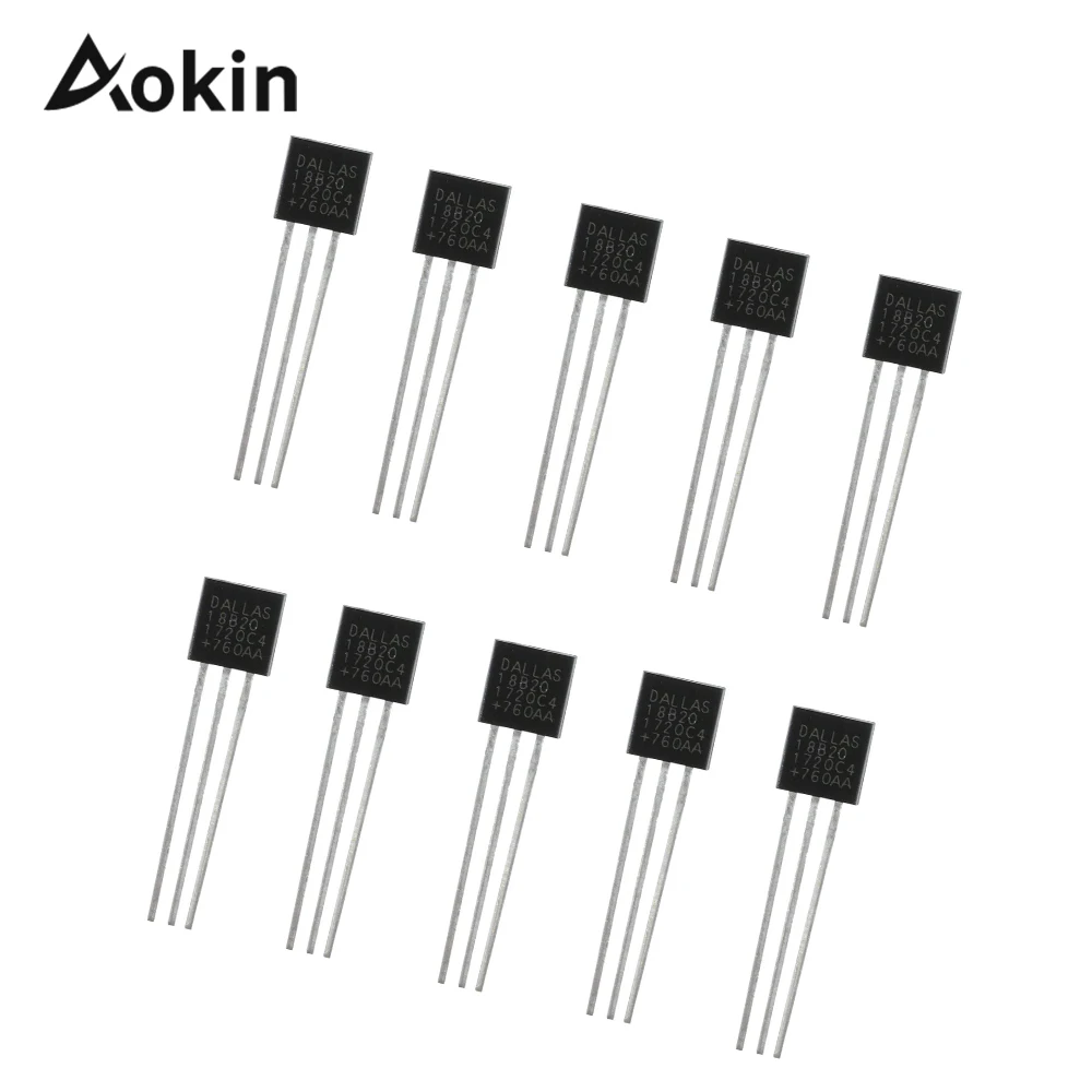 

10Pcs 18B20 DS18B20 TO-92 3 Pins Wire Digital Thermometer Temperature IC Sensor 18b20 diy electronic