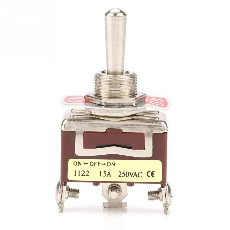 5Pcs/Lot ON-OFF-ON 3 Position Toggle Switch Pin 12mm 15A 250VAC Power Button New | Обустройство дома