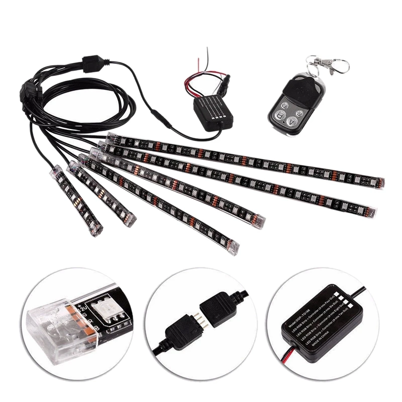 6 шт. автомобильный мотоцикл Chopper Frame Rgb Led светильник s беспроводной пульт