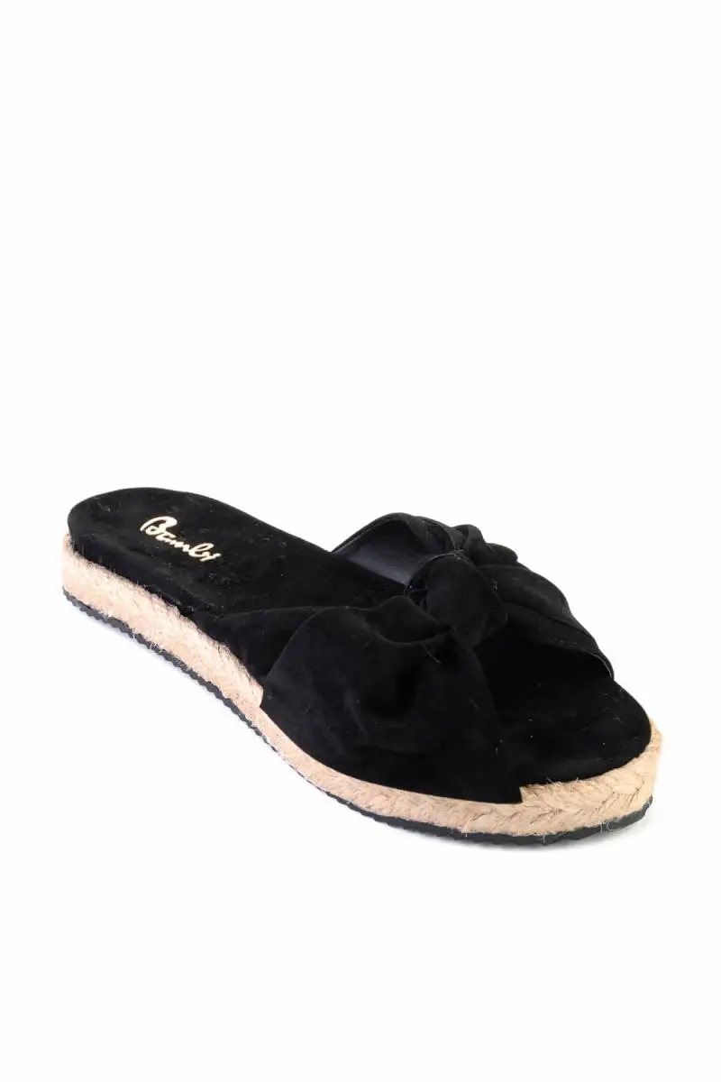Bambi Black Female Slippers F0364110072 | Обувь