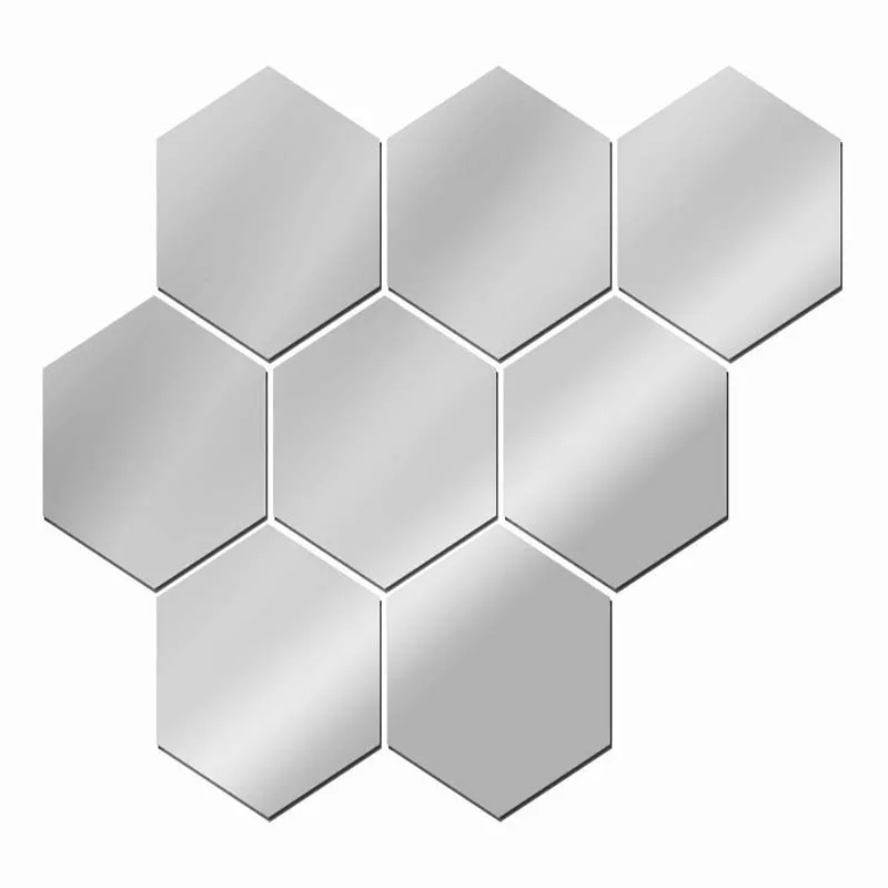 10 шт. 3D зеркальная Настенная Наклейка серебро или золото Модный полигон узор для