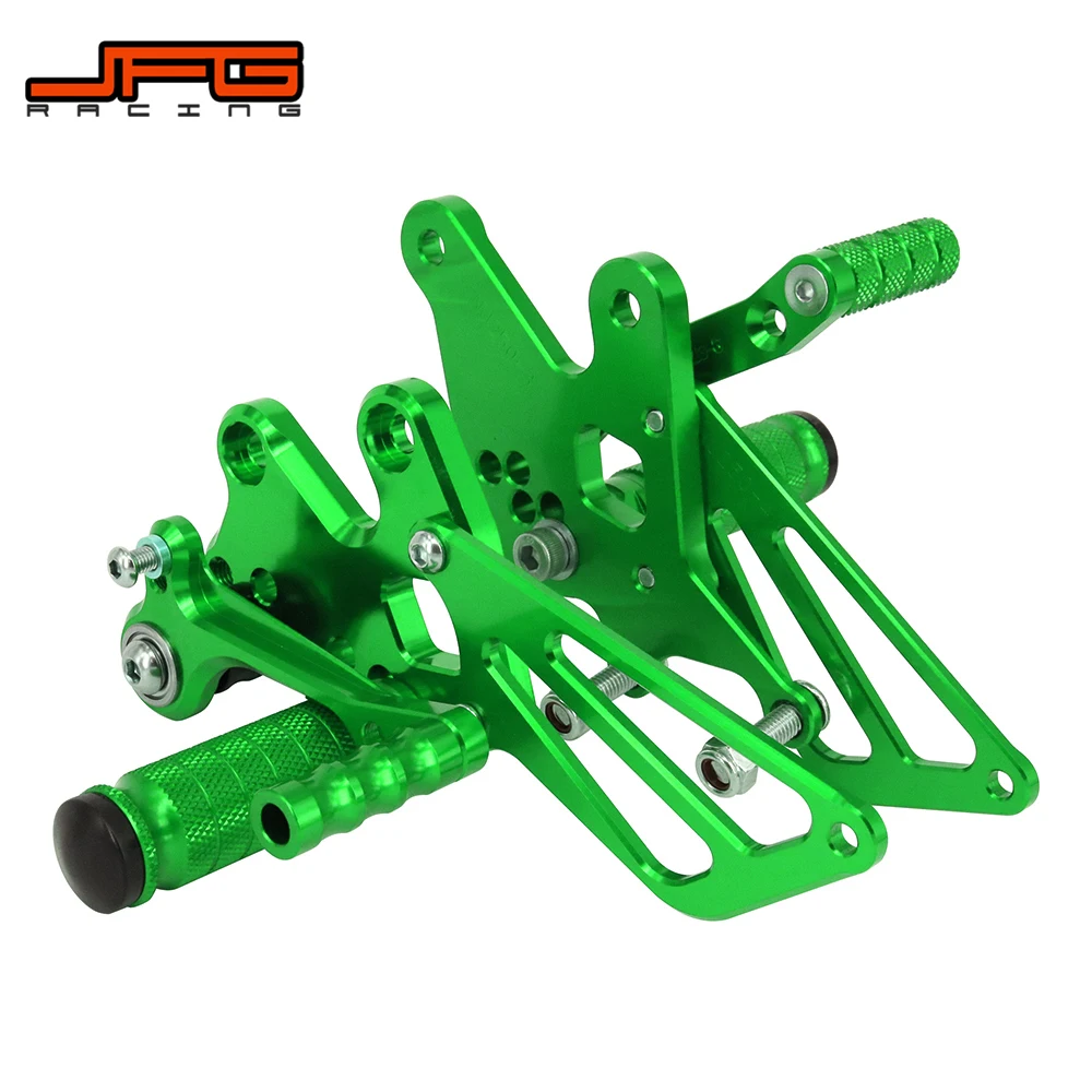 Алюминиевые CNC Регулируемые подножки для мотоцикла педали задний Набор KAWASAKI