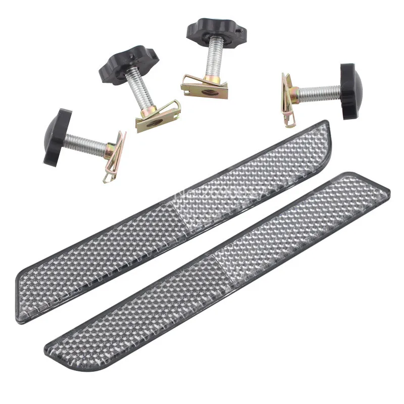 1 Pair Motorcycle Hard Saddlebags Clear Side Visibility Reflectors+Theft Deterrent Lock Fits For Harley |