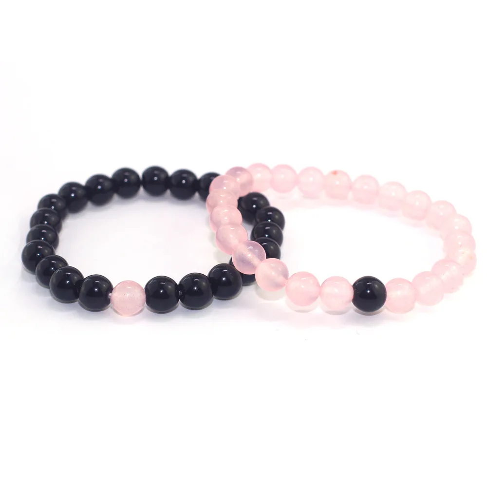 2019 простой ретро розовый браслет из бисера энергичный вулканический камень