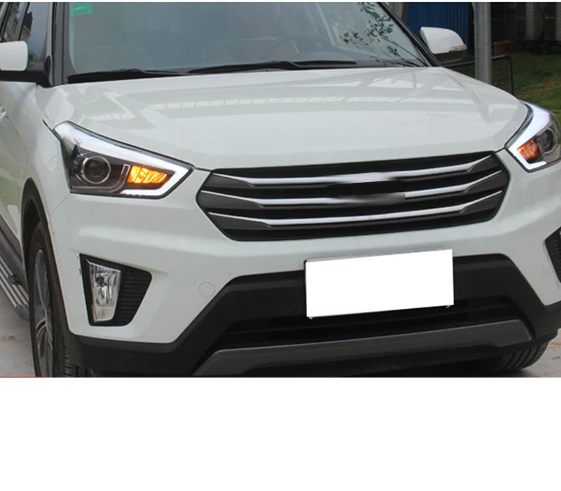 Roadot автомобиля задние фонари в сборе для hyundai Creta фары 2015 2016 IX25 DRL H7 D2H Hid Ангел глаз