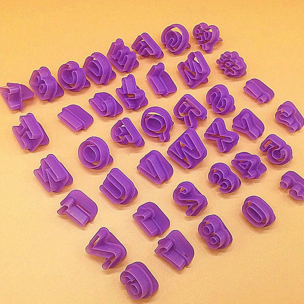 40 шт инструменты для украшения торта Алфавит Номер БУКВЕННОЕ печенье печать