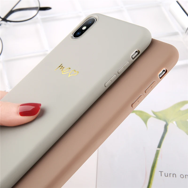 Lovebay чехол для телефона iPhone 6 6s 7 8 Plus X XR XS Max Модный милый мягкий ТПУ с надписью Love