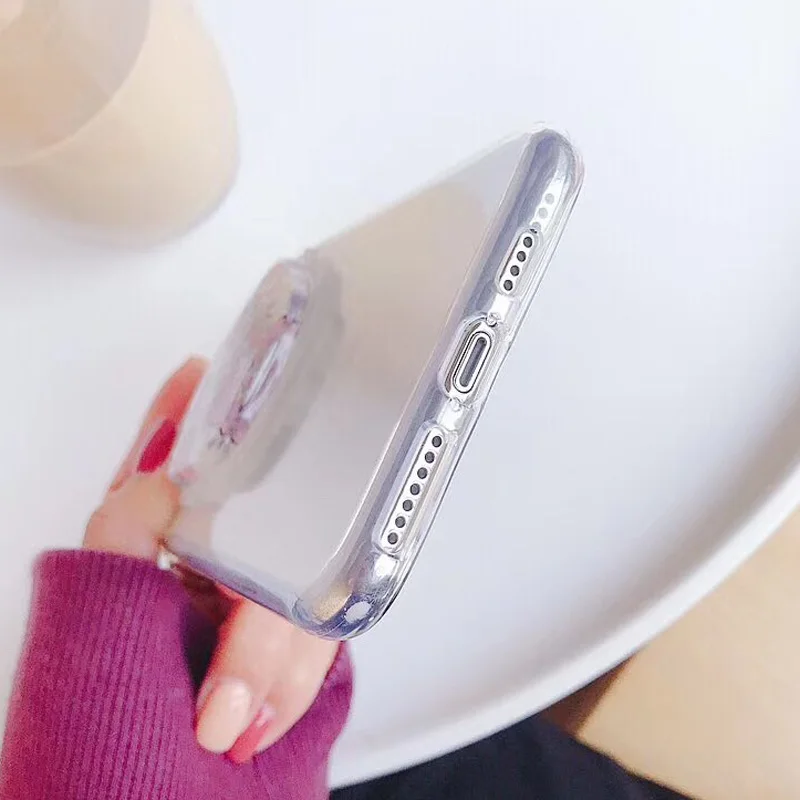 Чехол USLION с объемным мультяшным котом и жидким песком для телефона iPhone X XS XR Xs Max