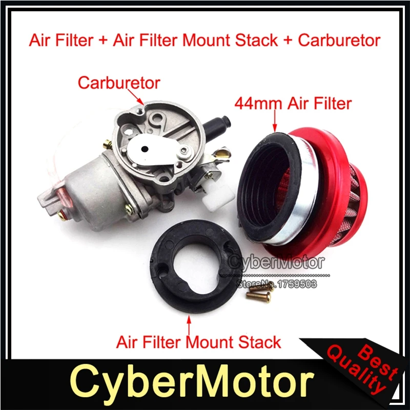 Minimoto Карбюратор Carb Carby Red стек воздушного фильтра для 2 х тактных 47cc 49cc детали