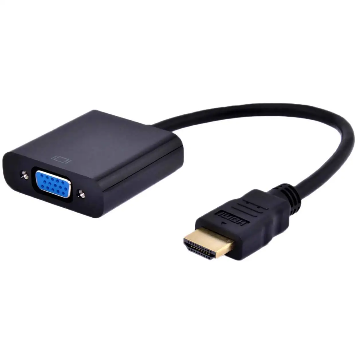 Переходник с HDMI штекер на VGA RGB гнездо видео преобразователь адаптер 1080P для ПК
