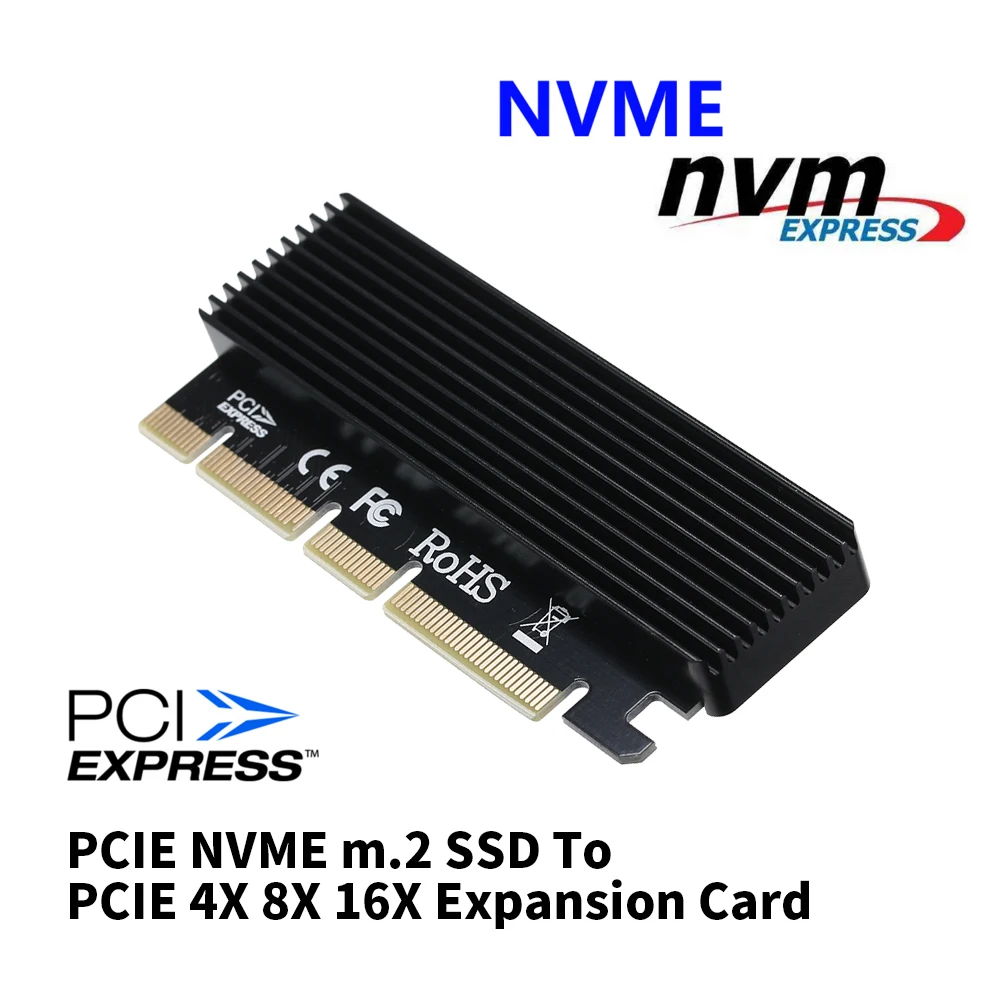 Плата расширения интерфейса PCIE NVME m.2 SSD на 4X 8X 16X карта адаптера полная скорость