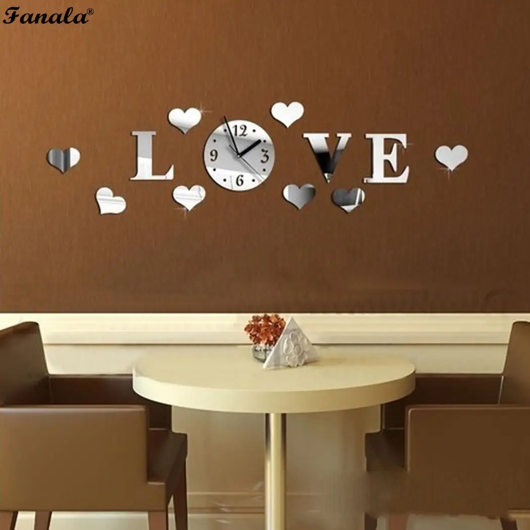 Креативные Diy украшения акриловые буквы сердца гостиная офис спальня круглые