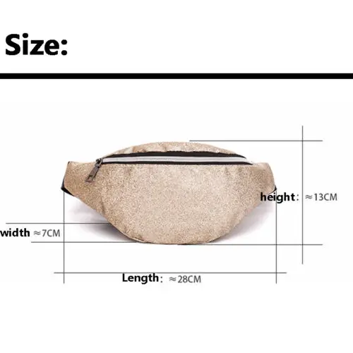 Модная блестящая поясная сумка унисекс для мужчин и женщин кошелек клатч на