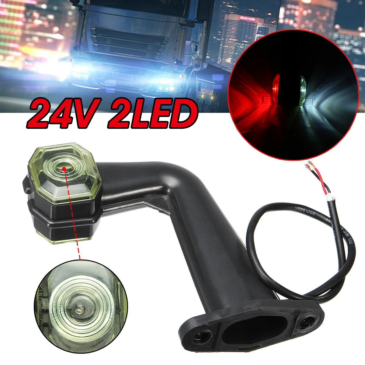 Боковой габаритный фонарь для грузовика световой индикатор боковая лампа с