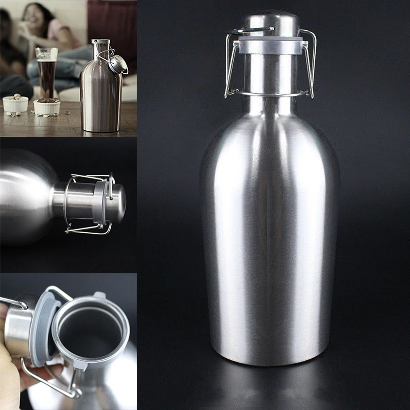 JX-LCLYL 64oz фляжка из нержавеющей стали для пива потрясающая бутылка 1 9 л | Дом и сад