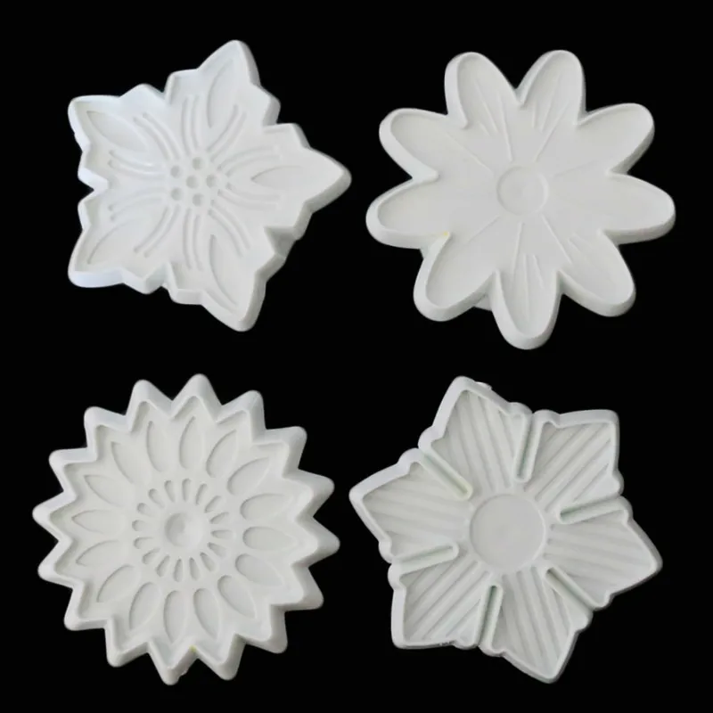 4Pcs/Set 3D Christmas Gift Topper Fondant Cookie Biscuit Cutter Stamp Mold DIY Molds Kitchenware | Дом и сад
