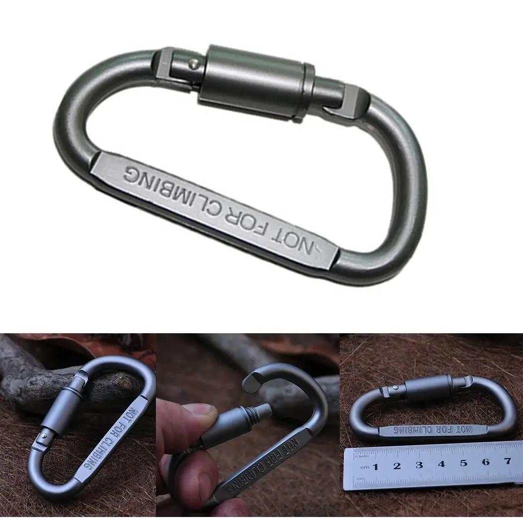 D образный карабин Алюминий винт из сплава крюк блокировки зажим кольцо для